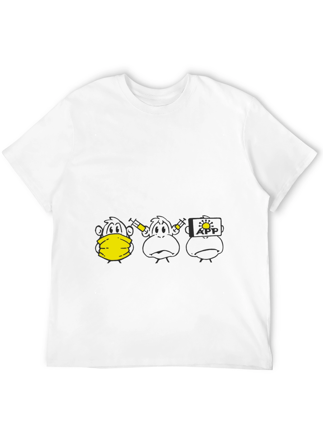 Novelty Monkey Graphic Black T-Shirt