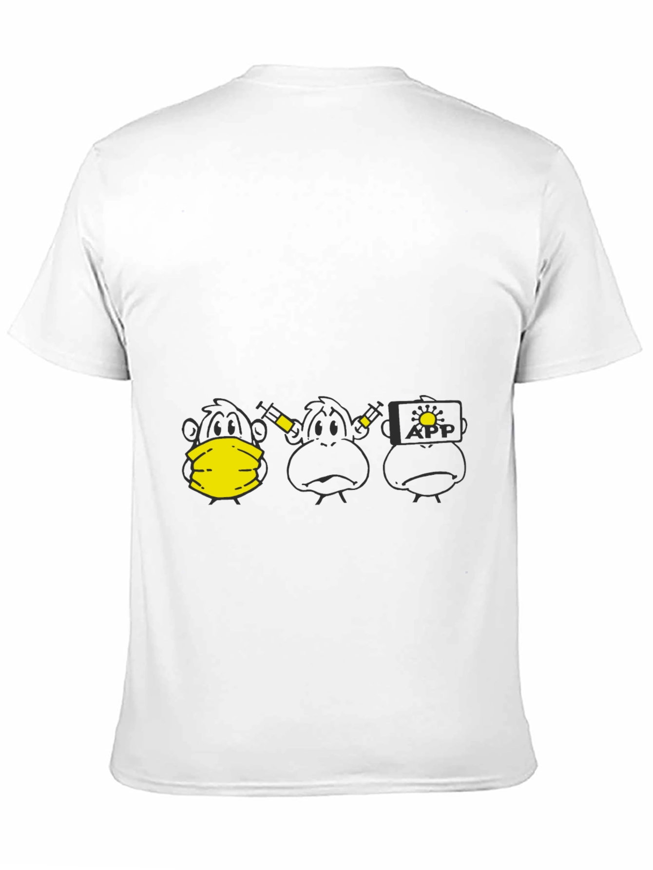 Novelty Monkey Graphic Black T-Shirt
