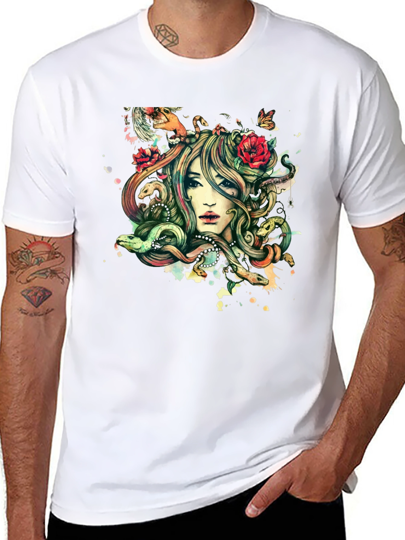 Medusa Graphic Black Tee