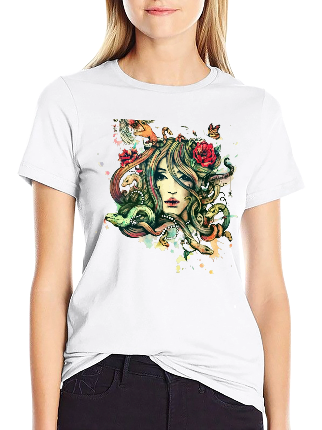 Medusa Graphic Black Tee