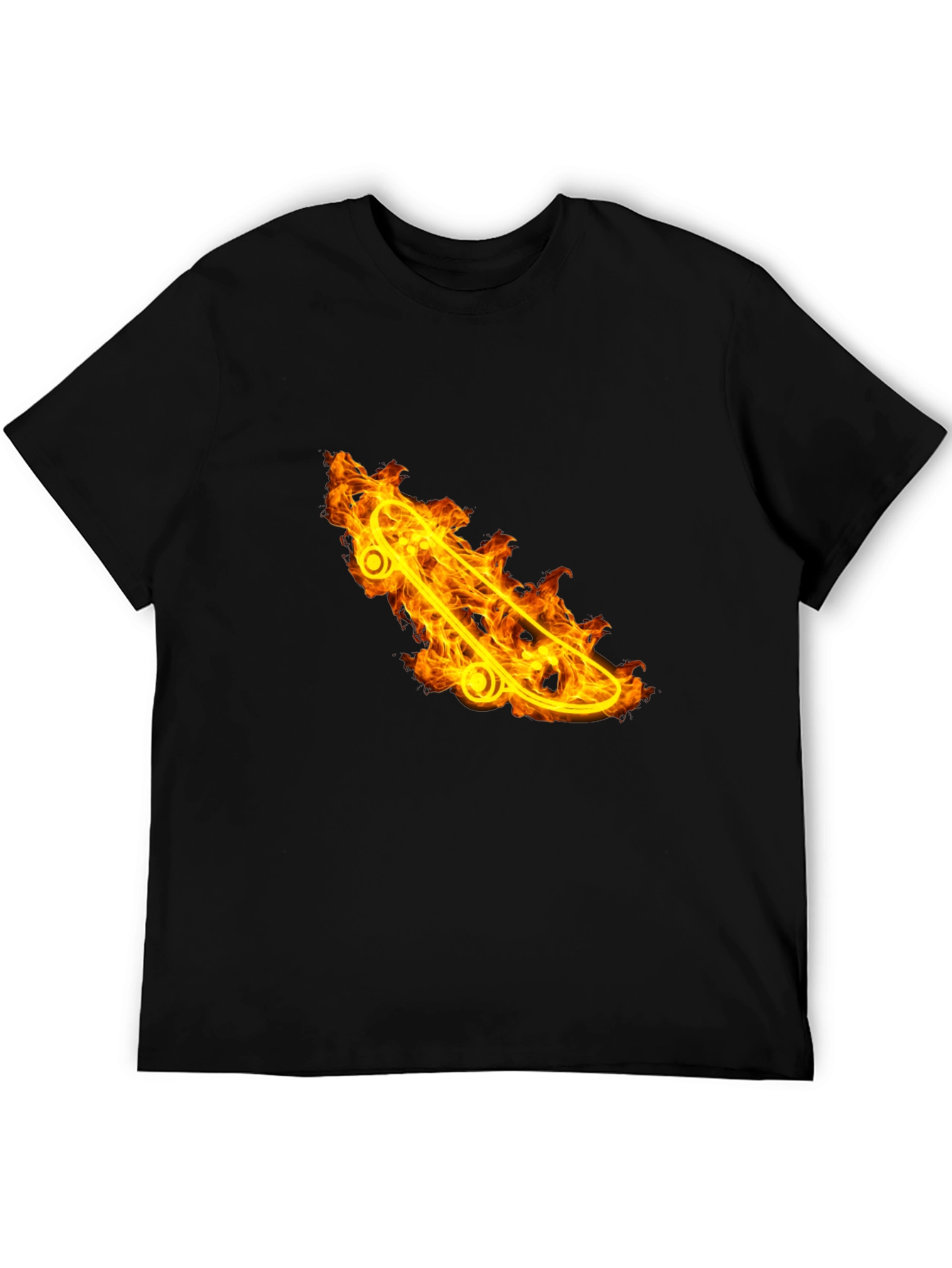 Fiery Skateboard Graphic Tee