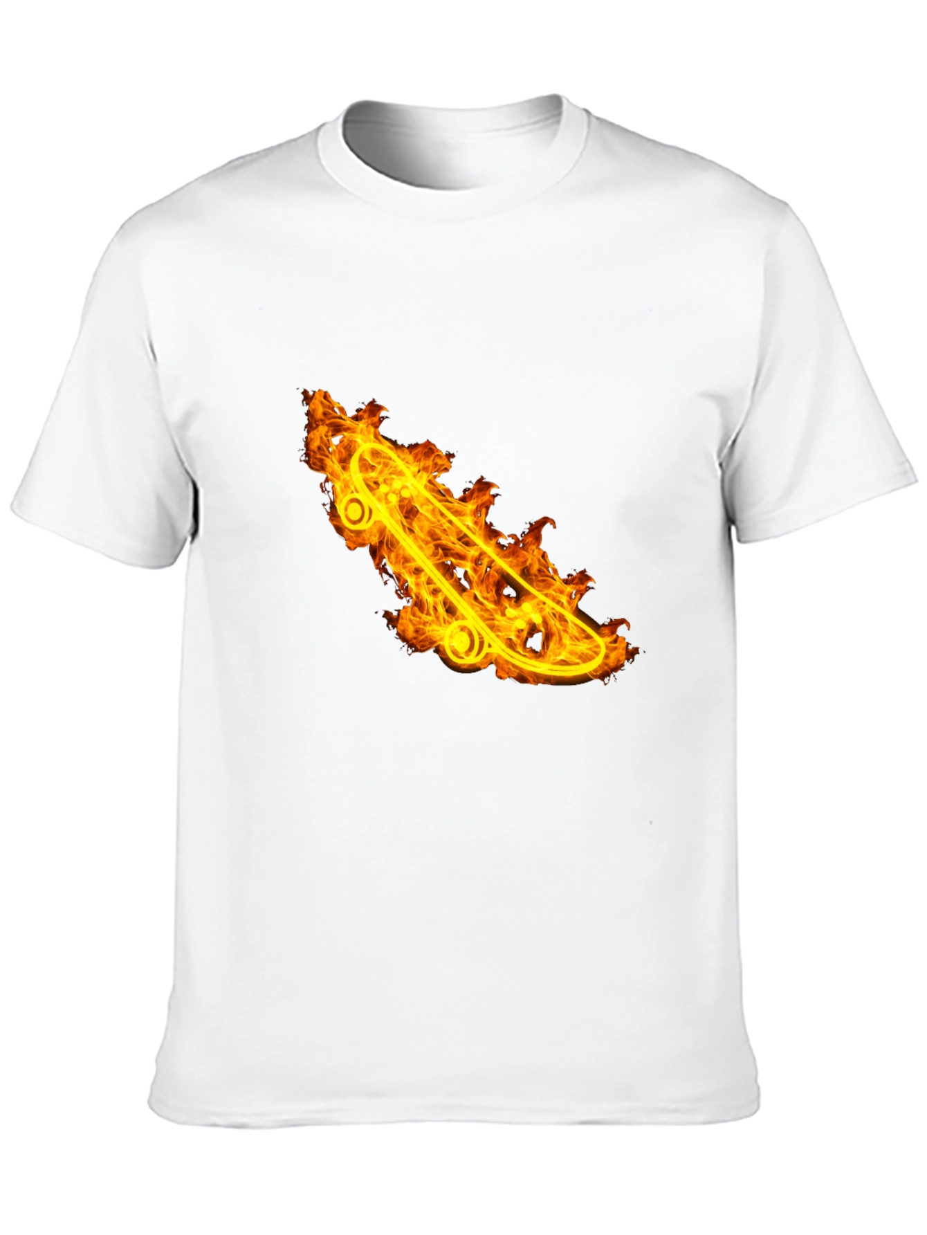 Fiery Skateboard Graphic Tee