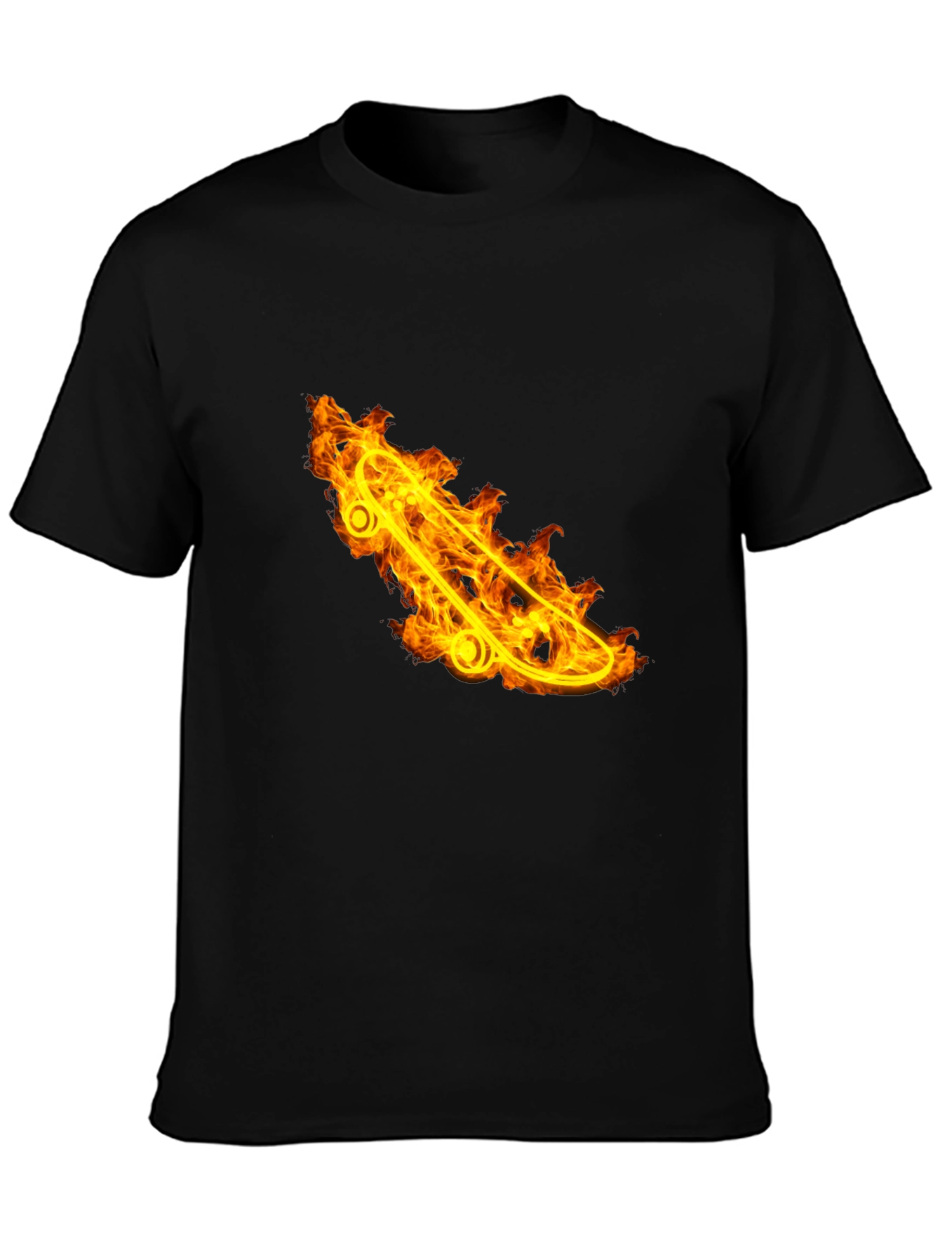 Fiery Skateboard Graphic Tee
