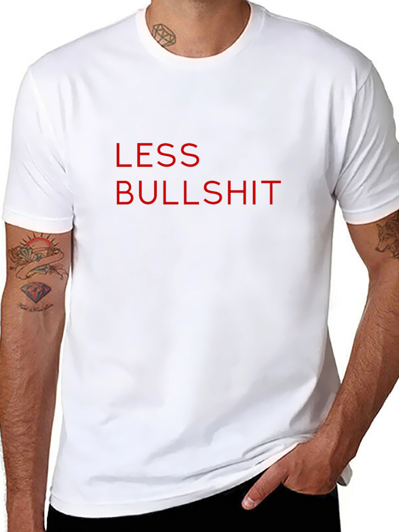 Less Bullshit Graphic Tee - Mens Casual Cotton T-Shirt