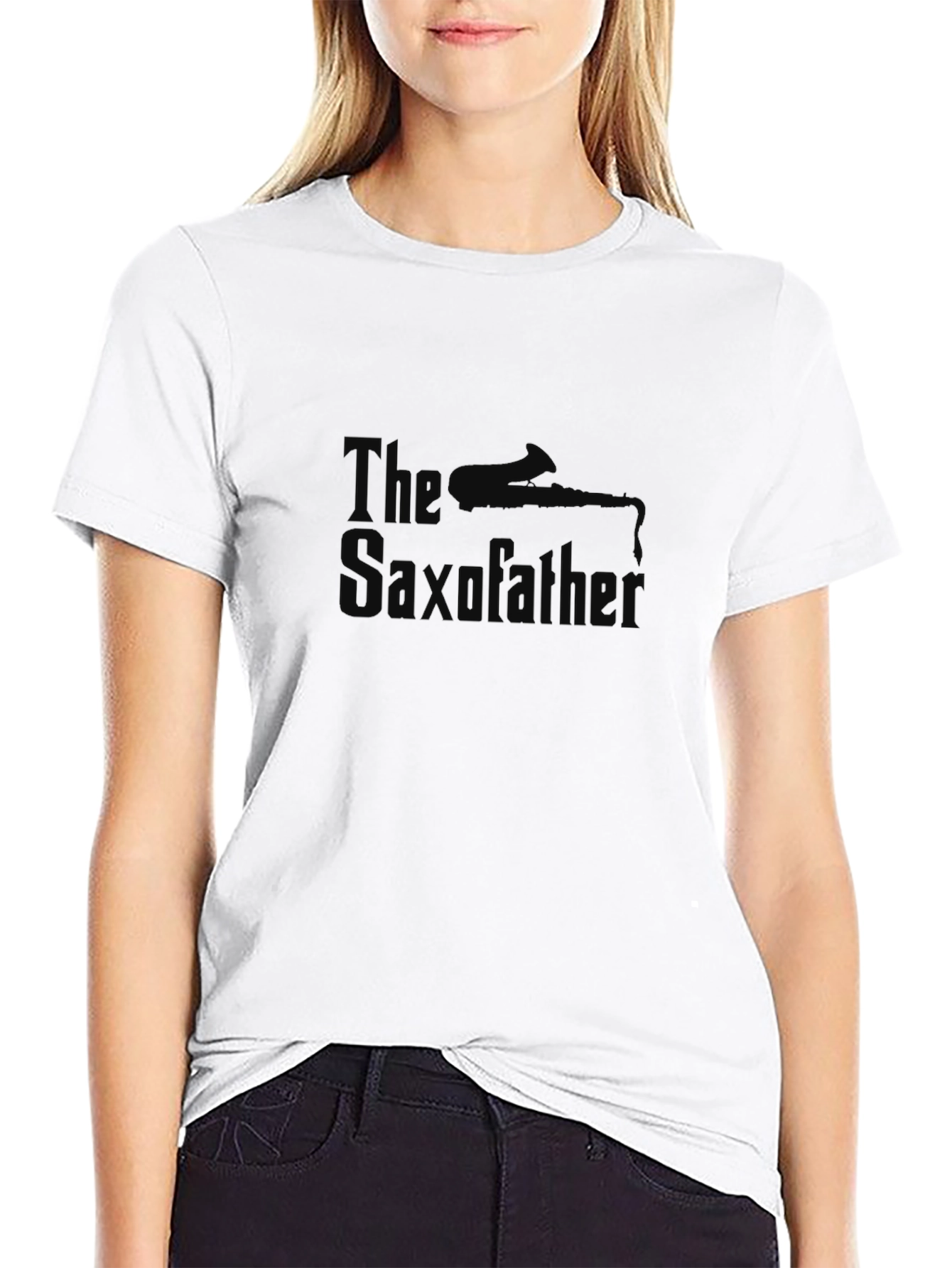 The Saxofather Black T-Shirt - Musical Humor
