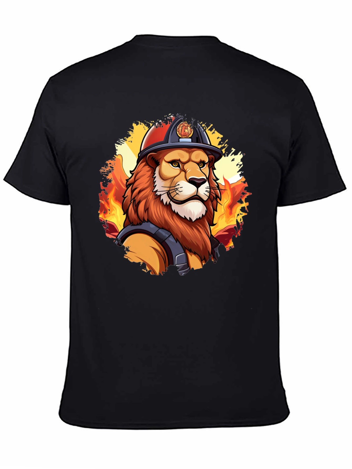 Lion Firefighter Graphic Tee