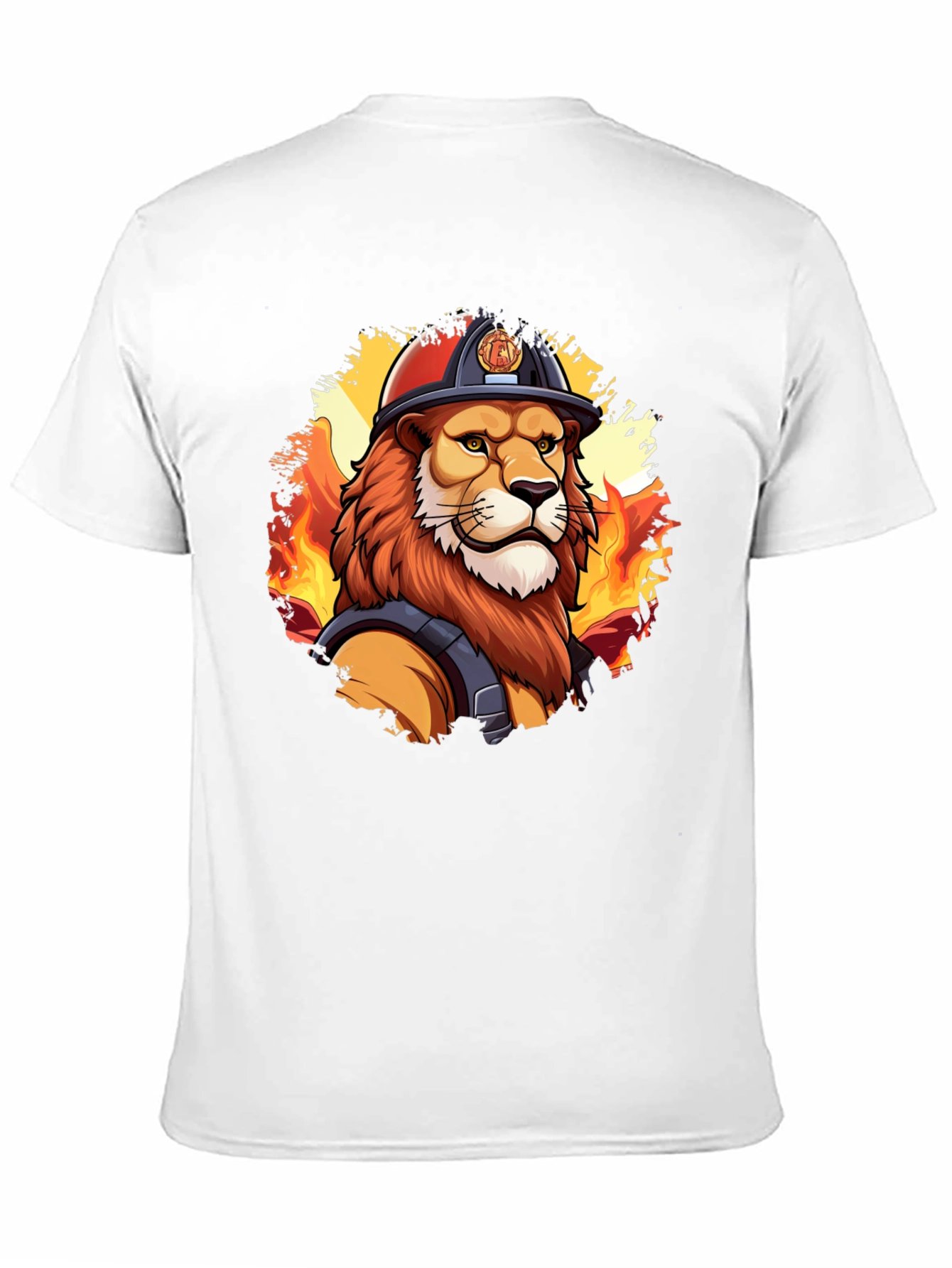 Lion Firefighter Graphic Tee