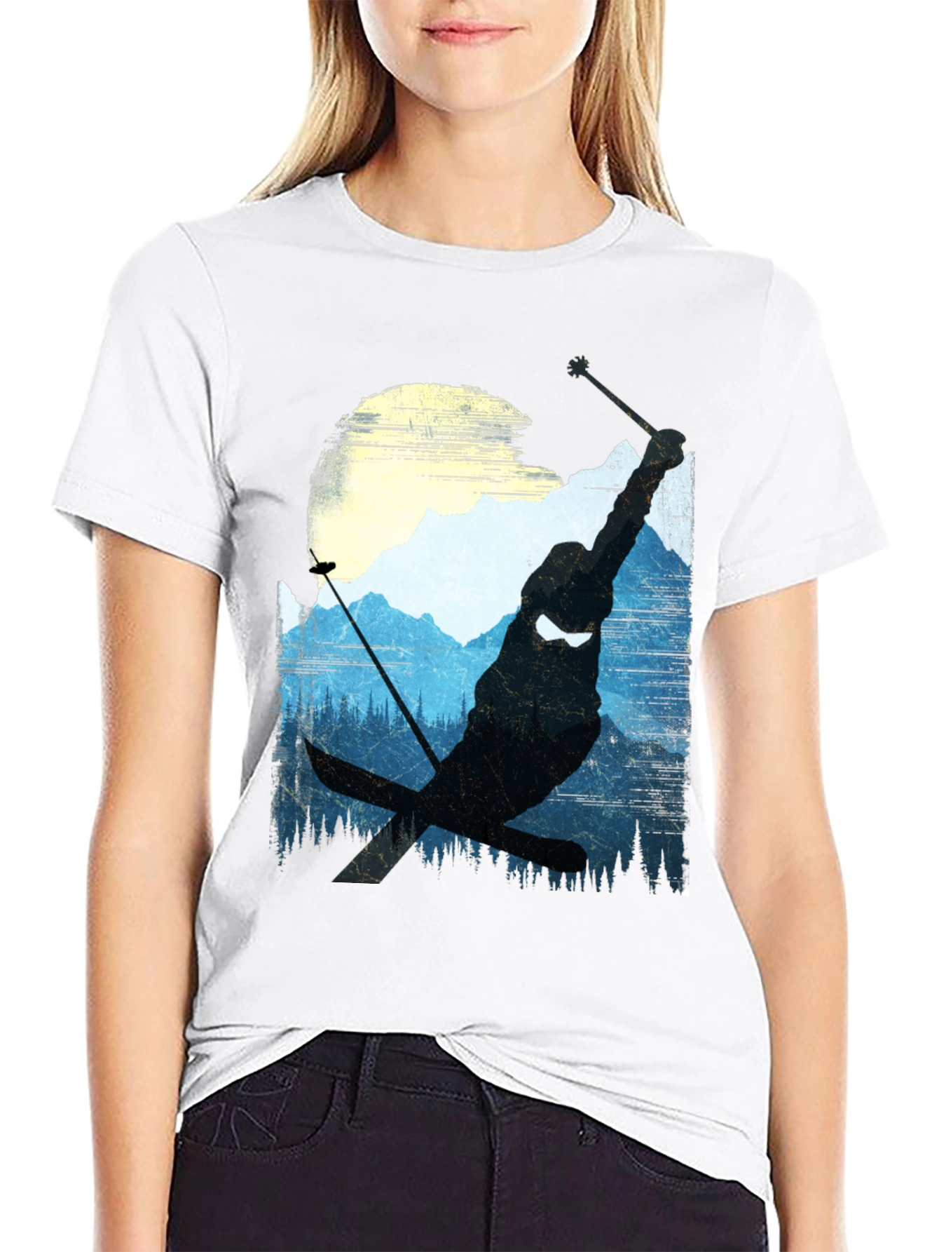 Ski Ninja Graphic Tee - Mountain Silhouette