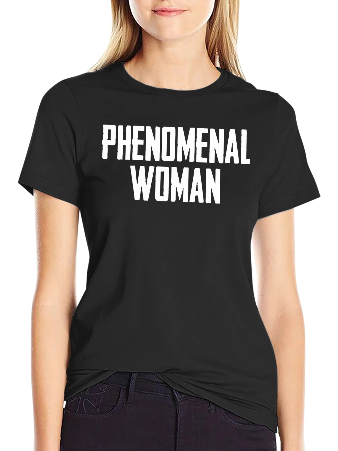 Phenomenal Woman Black Graphic Tee