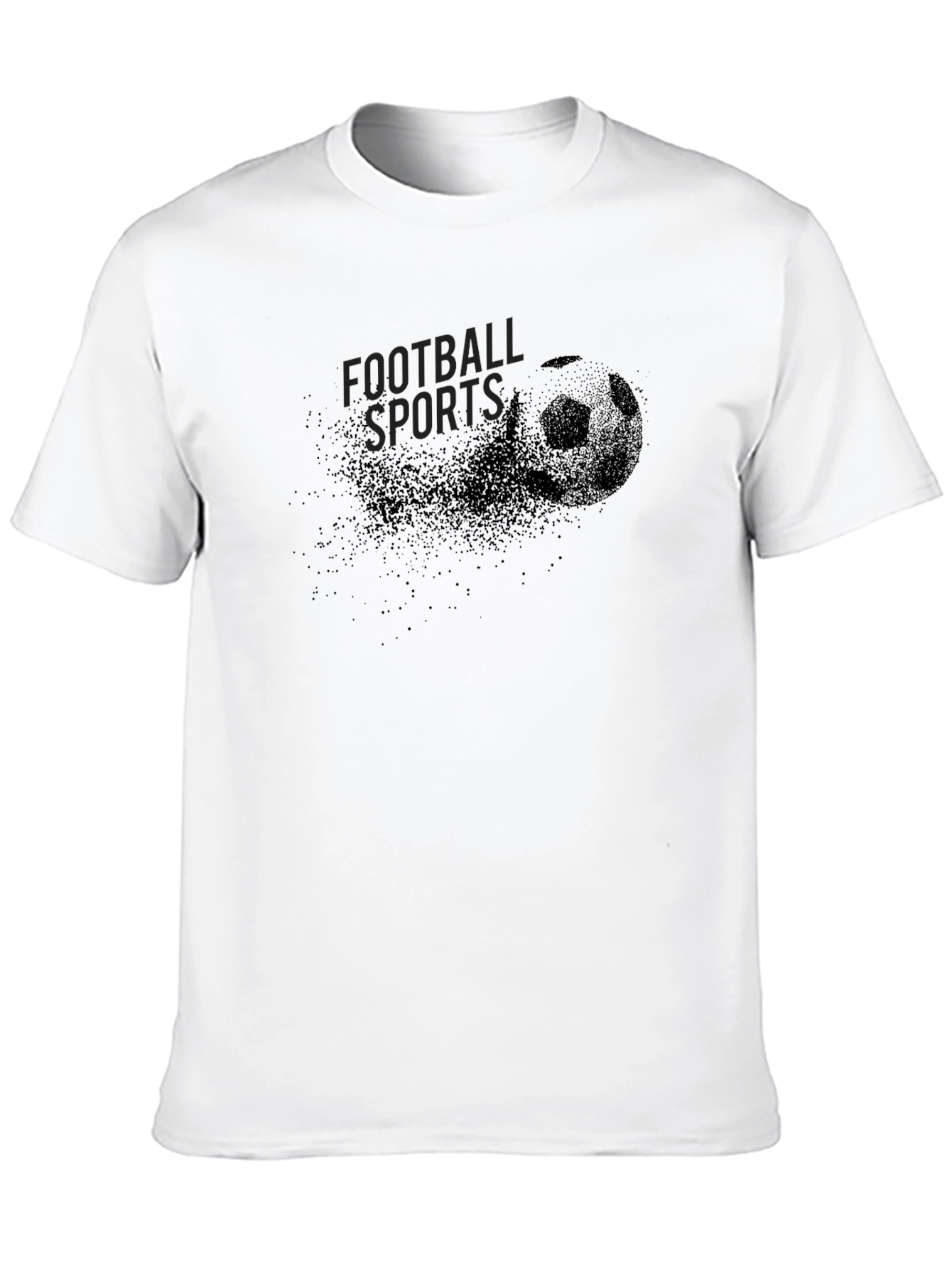 Football Sports Graphic Black T-Shirt
