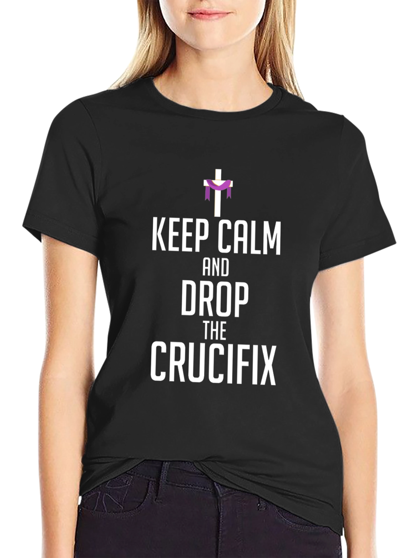 Keep Calm and Drop the Crucifix T-Shirt