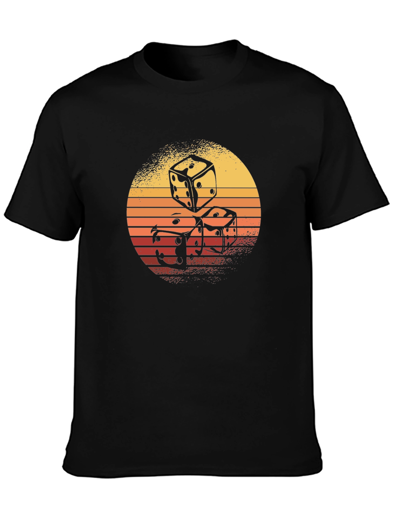 Retro Dice Graphic T-Shirt - Cool Casino Style!