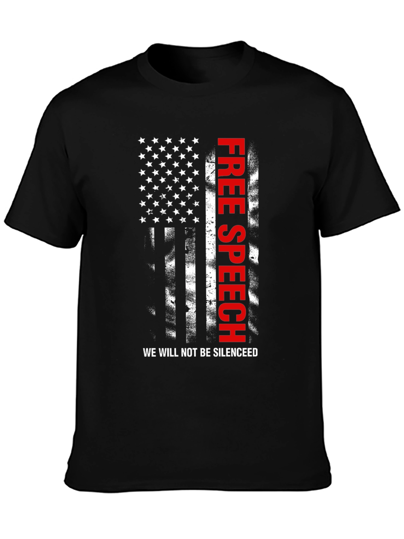 Free Speech American Flag Patriotic T-Shirt