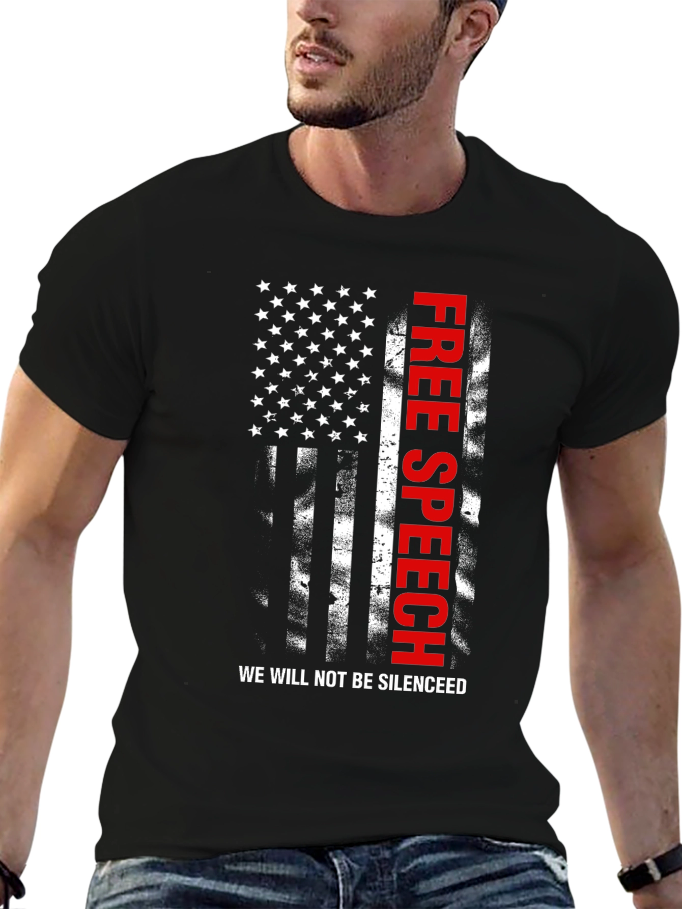 Free Speech American Flag Patriotic T-Shirt