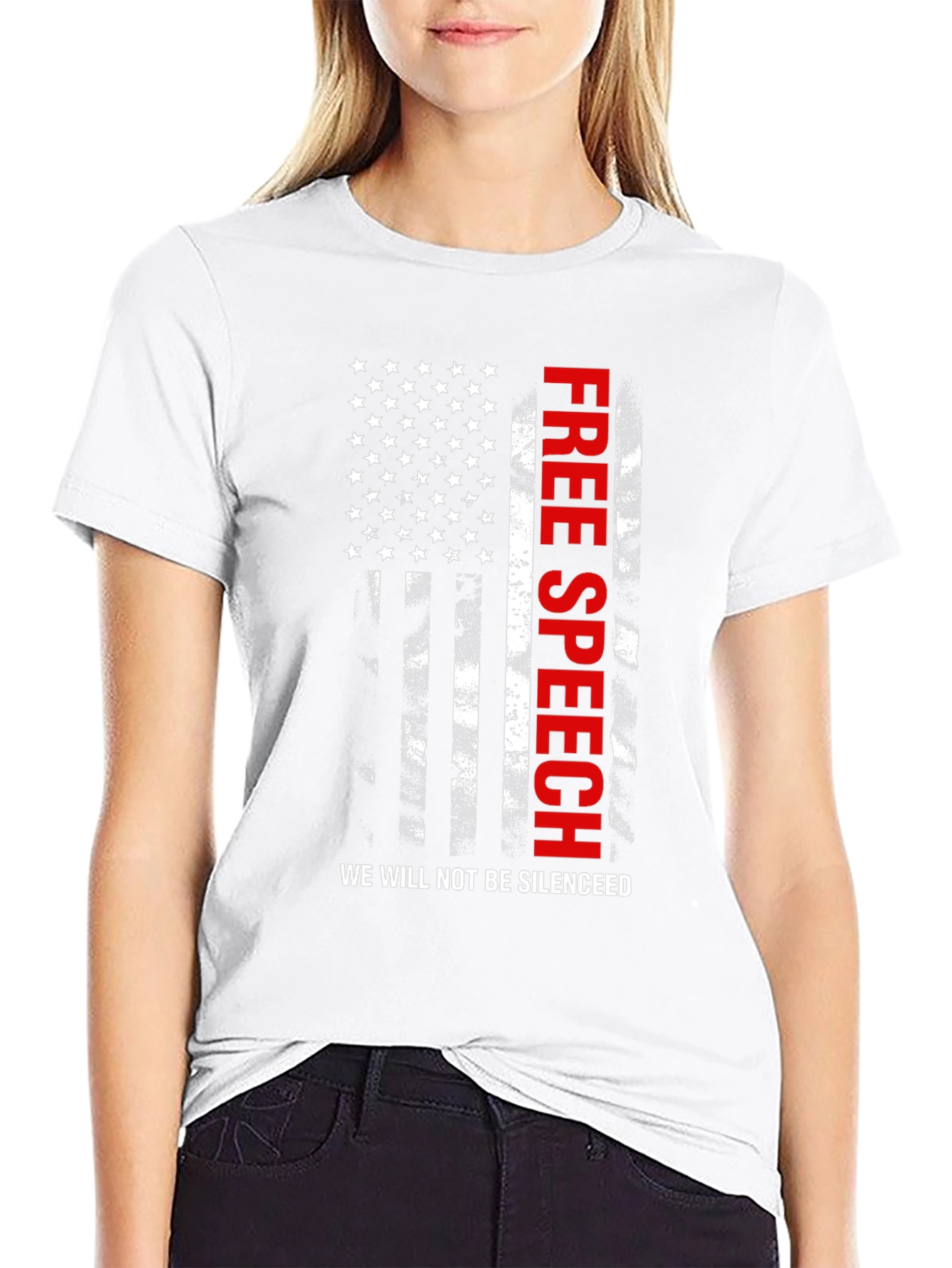 Free Speech American Flag Patriotic T-Shirt