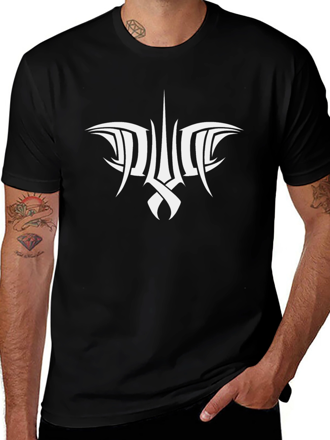 Tribal Graphic Black Tee