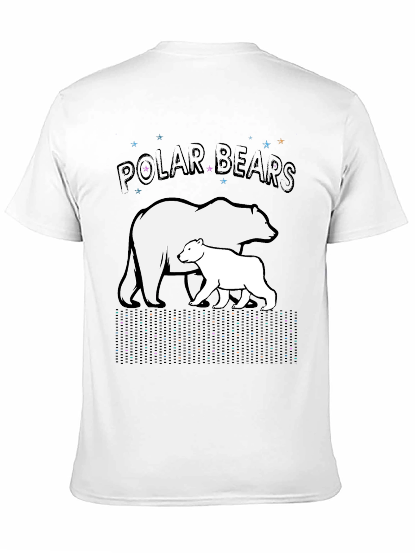 Polar Bear Graphic Tee - Black Cotton Blend
