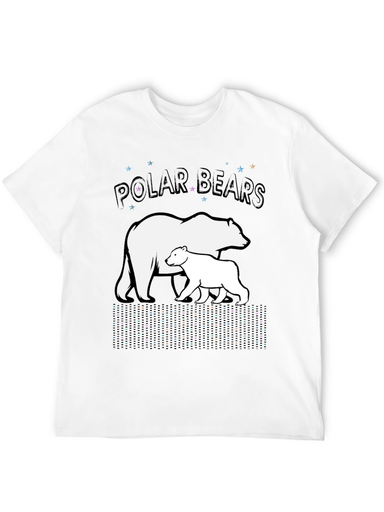 Polar Bear Graphic Tee - Black Cotton Blend