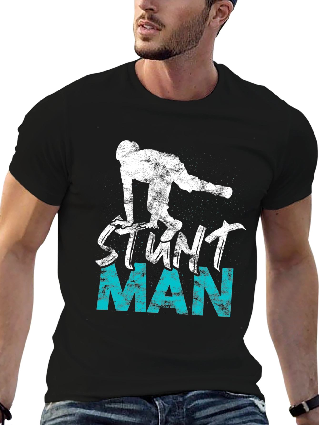 Stunt Man Graphic Tee - Cool Design T-Shirt