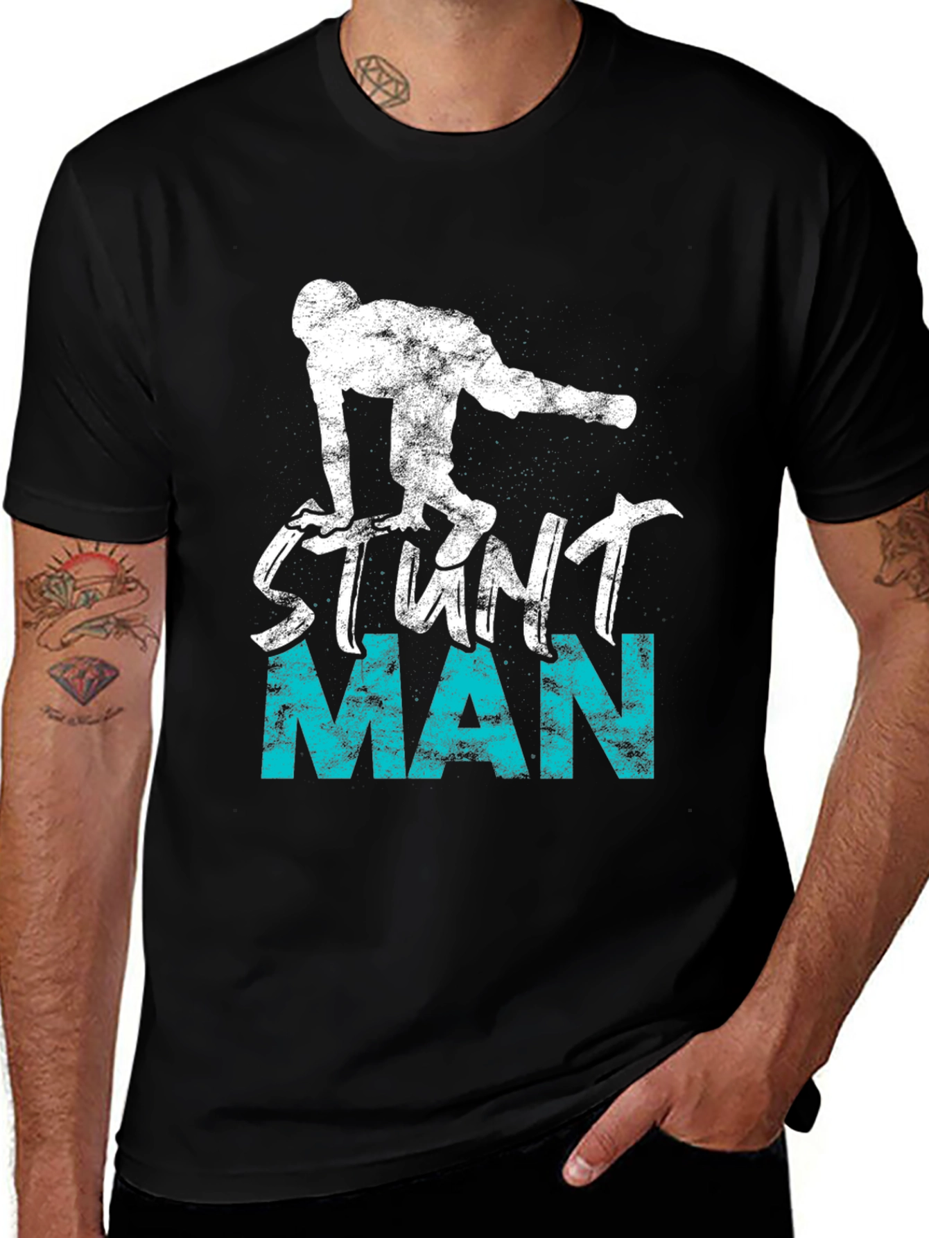 Stunt Man Graphic Tee - Cool Design T-Shirt
