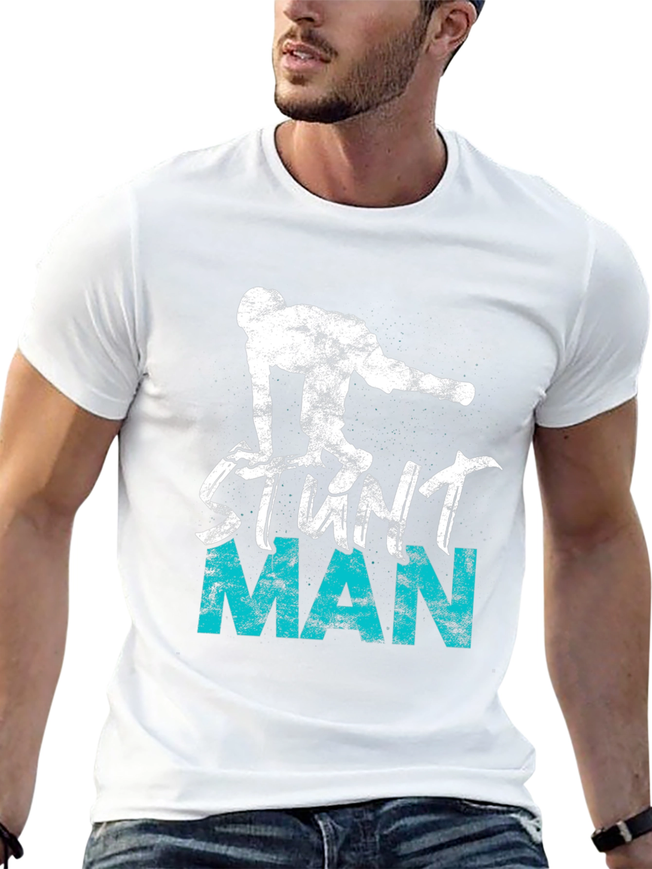 Stunt Man Graphic Tee - Cool Design T-Shirt