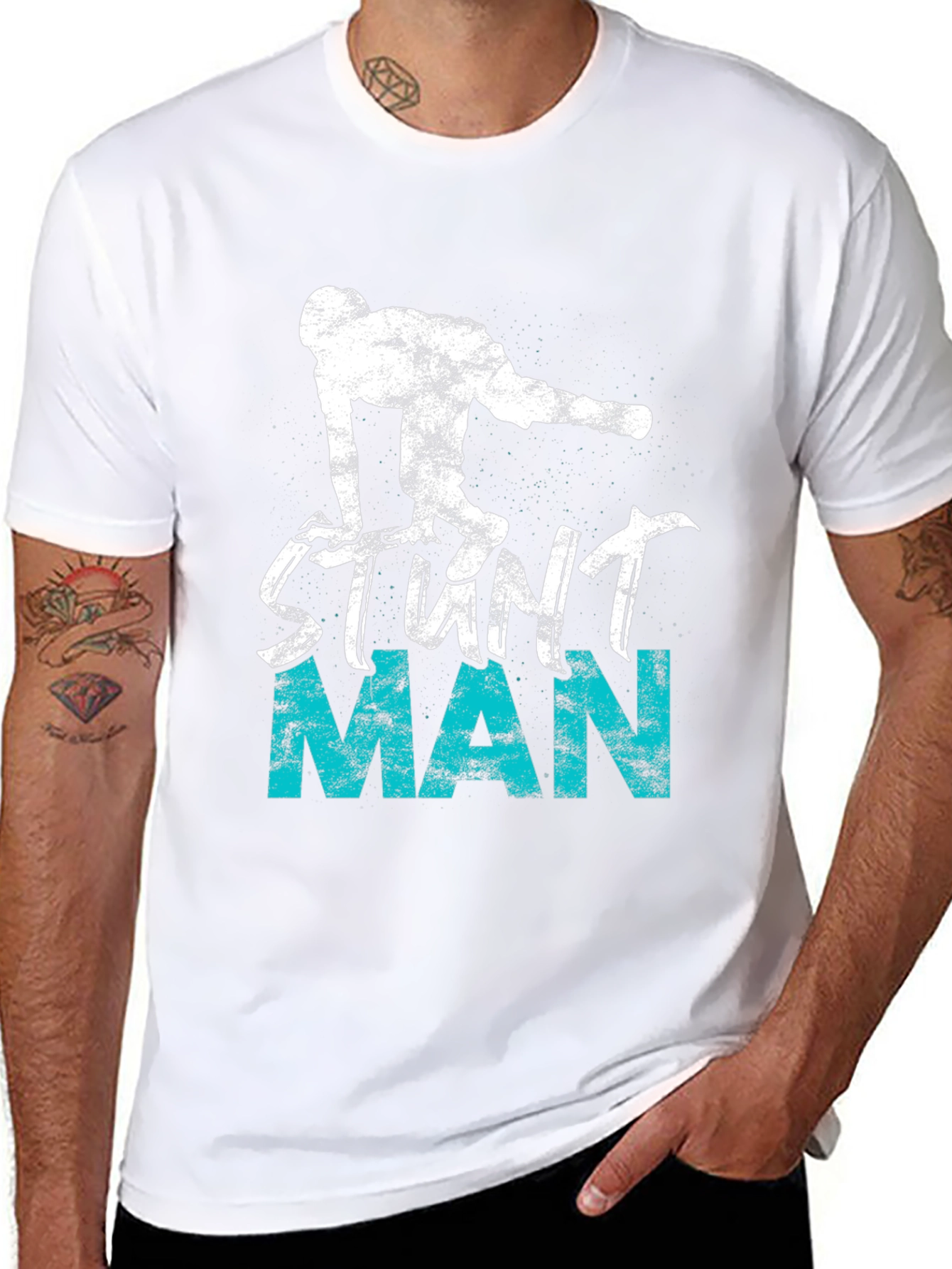 Stunt Man Graphic Tee - Cool Design T-Shirt