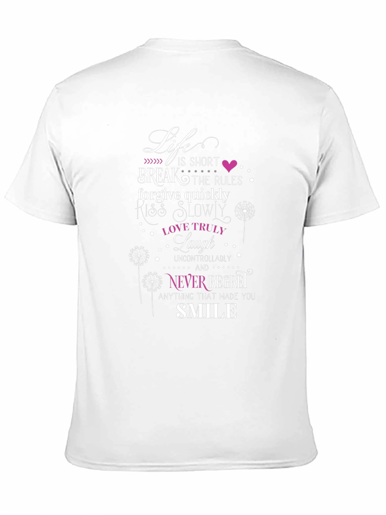 Inspirational Life Motto Black T-Shirt