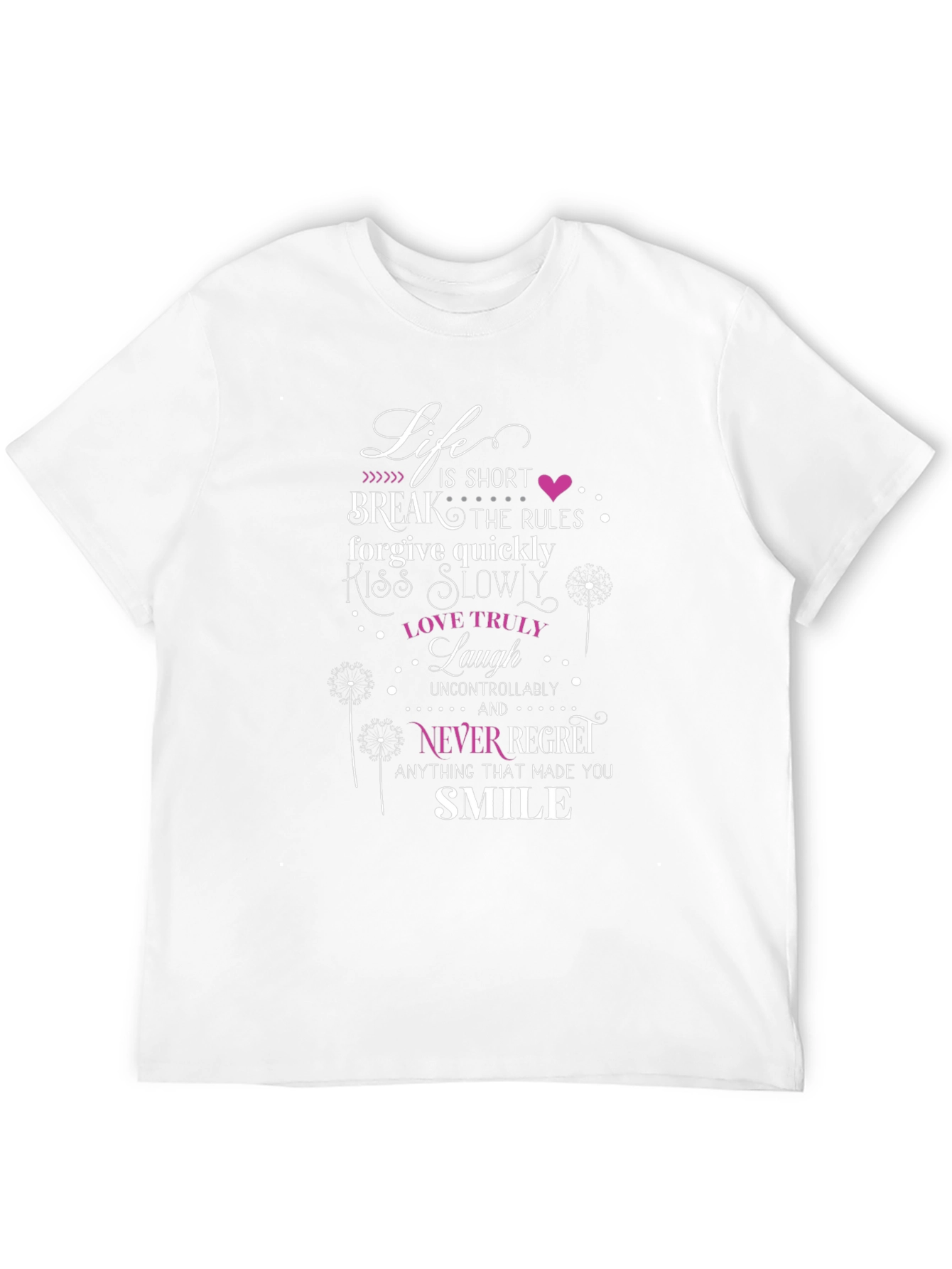 Inspirational Life Motto Black T-Shirt