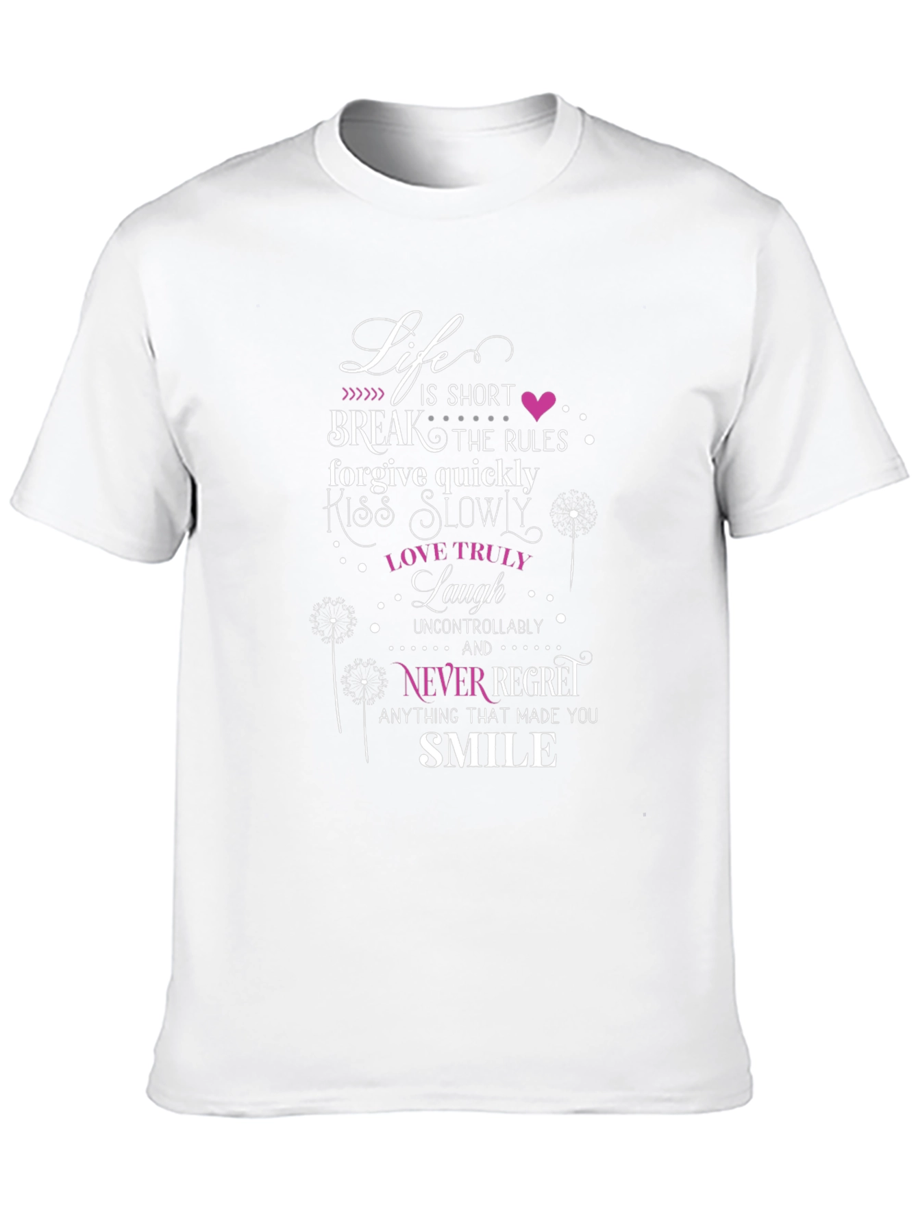 Inspirational Life Motto Black T-Shirt