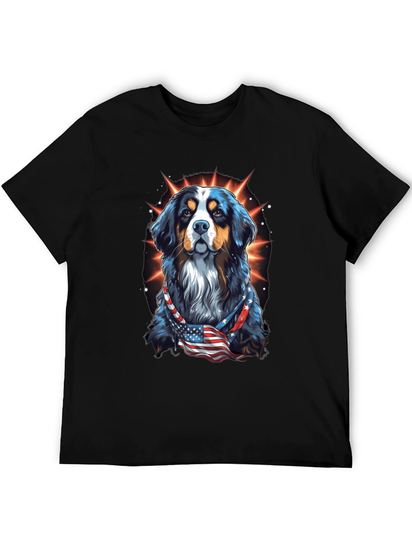 Patriotic Bernese Mountain Dog Graphic Tee