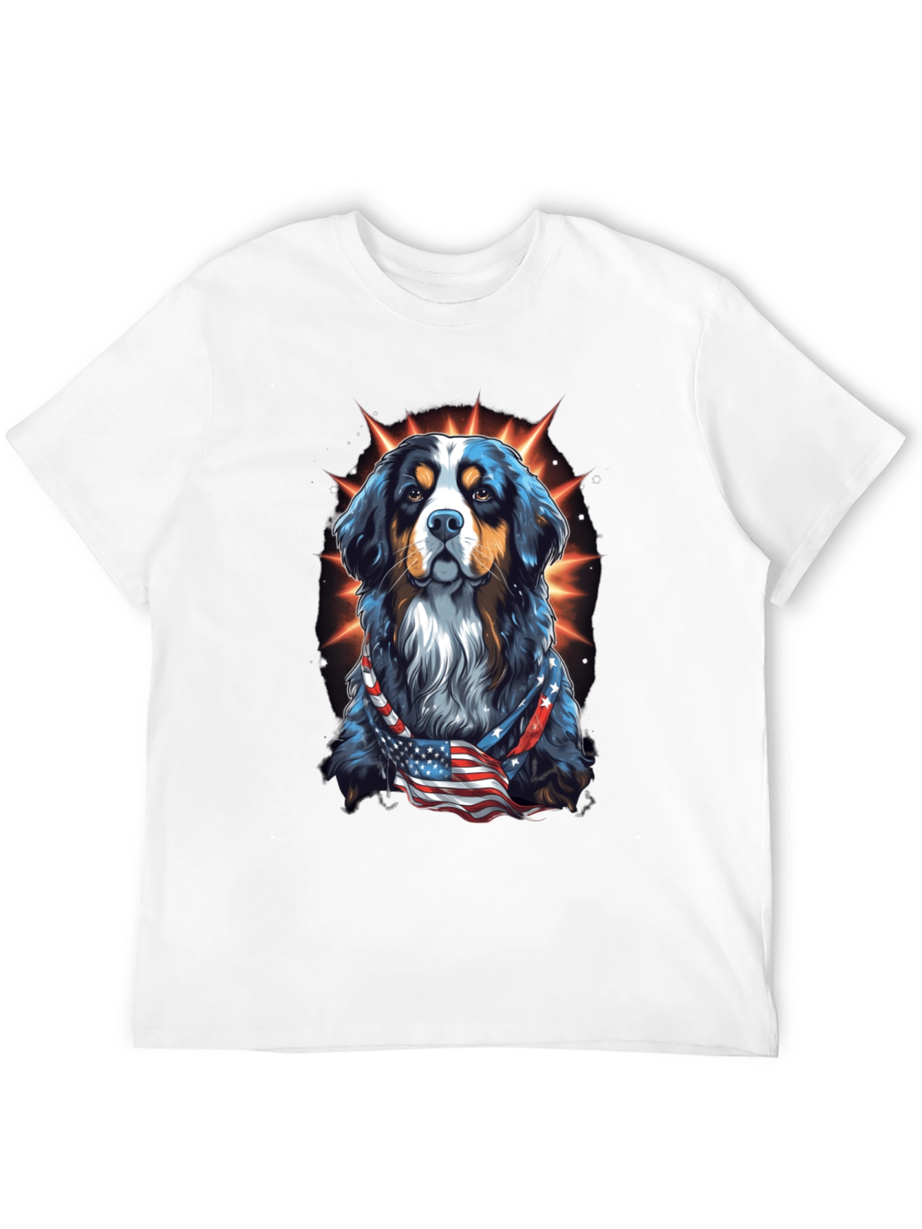 Patriotic Bernese Mountain Dog Graphic Tee