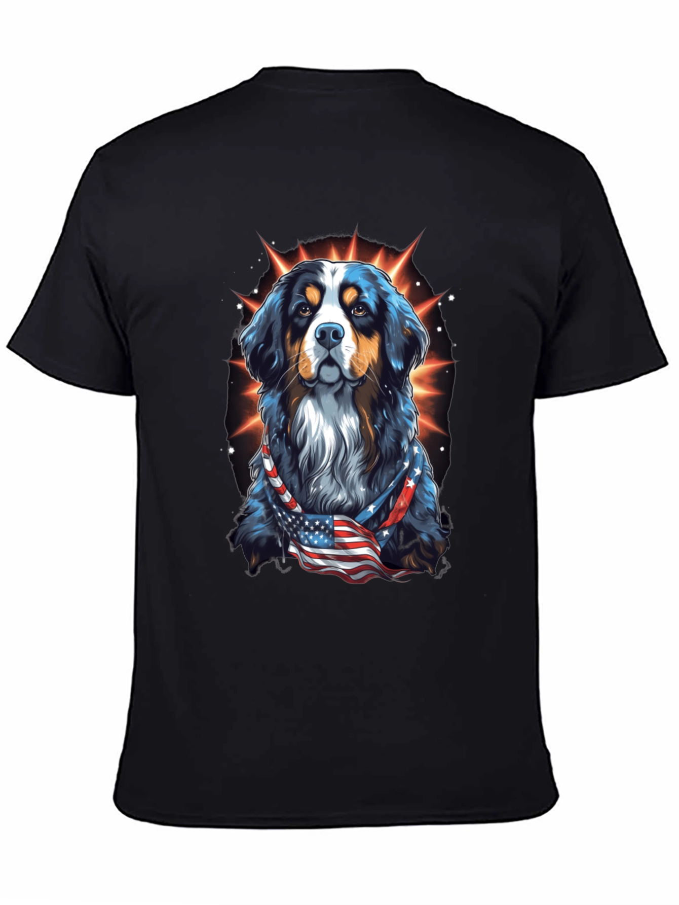 Patriotic Bernese Mountain Dog Graphic Tee
