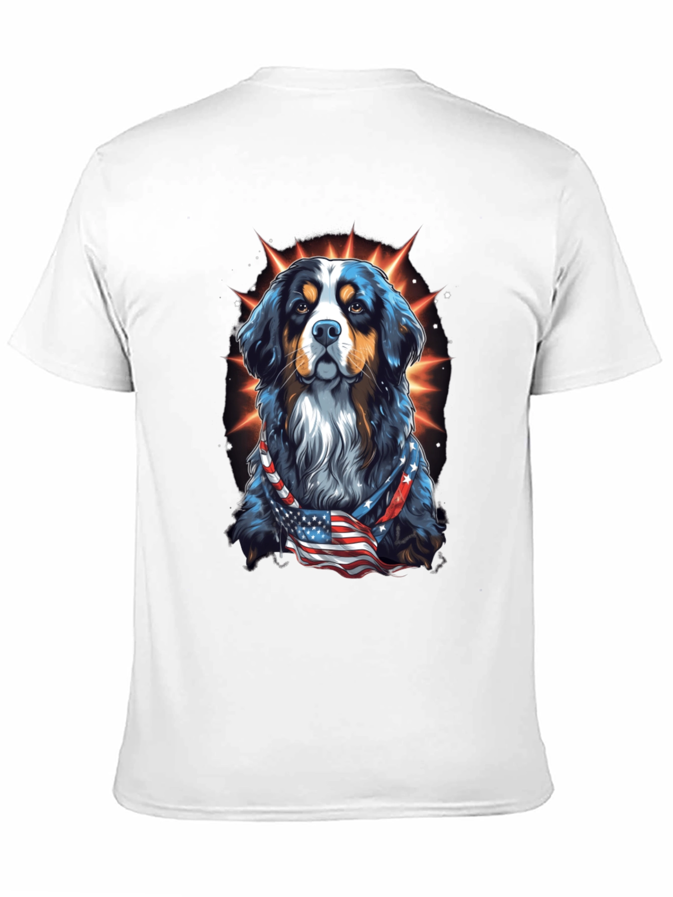 Patriotic Bernese Mountain Dog Graphic Tee