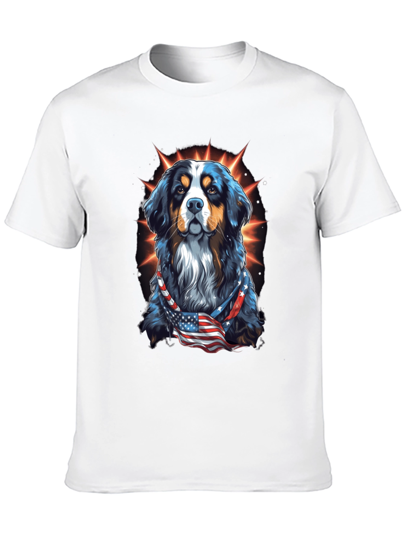 Patriotic Bernese Mountain Dog Graphic Tee