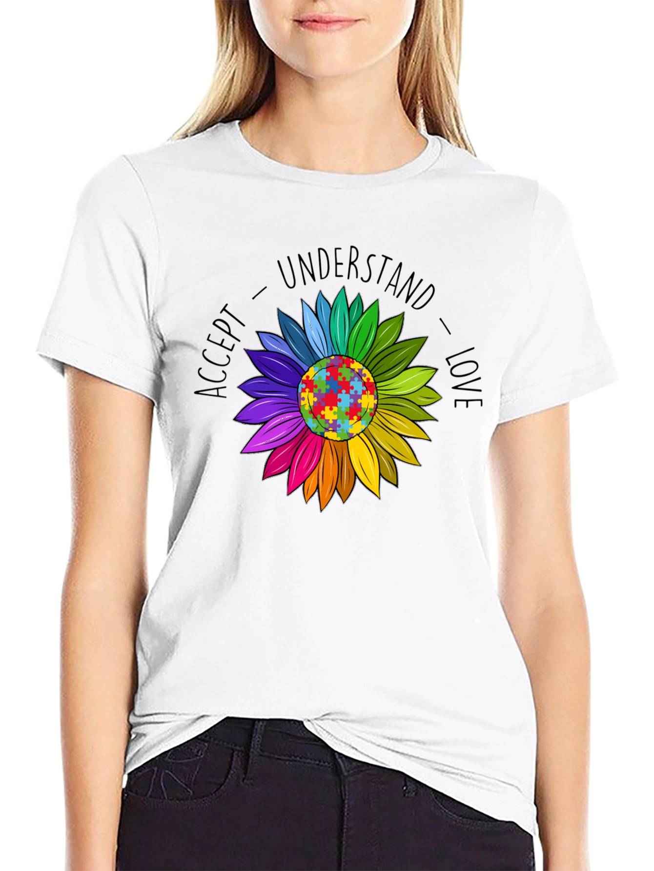 Autism Awareness Sunflower Graphic Tee