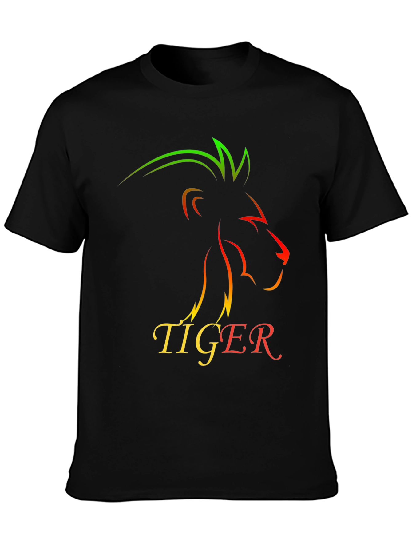 Lion Tiger Graphic Print T-Shirt - Stylish Mens Tee