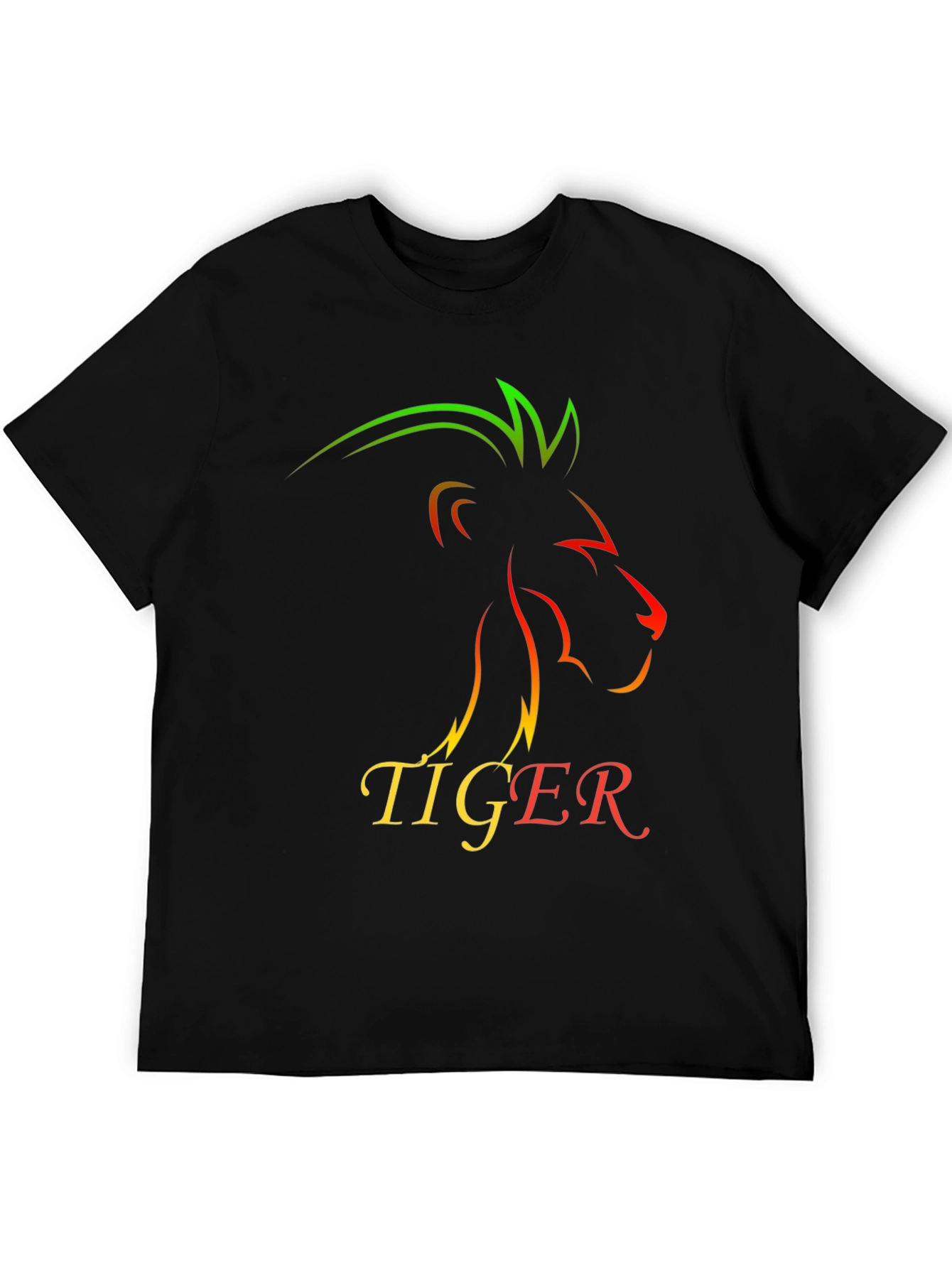 Lion Tiger Graphic Print T-Shirt - Stylish Mens Tee