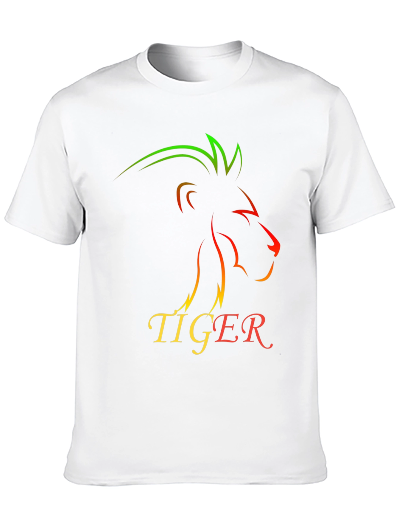 Lion Tiger Graphic Print T-Shirt - Stylish Mens Tee