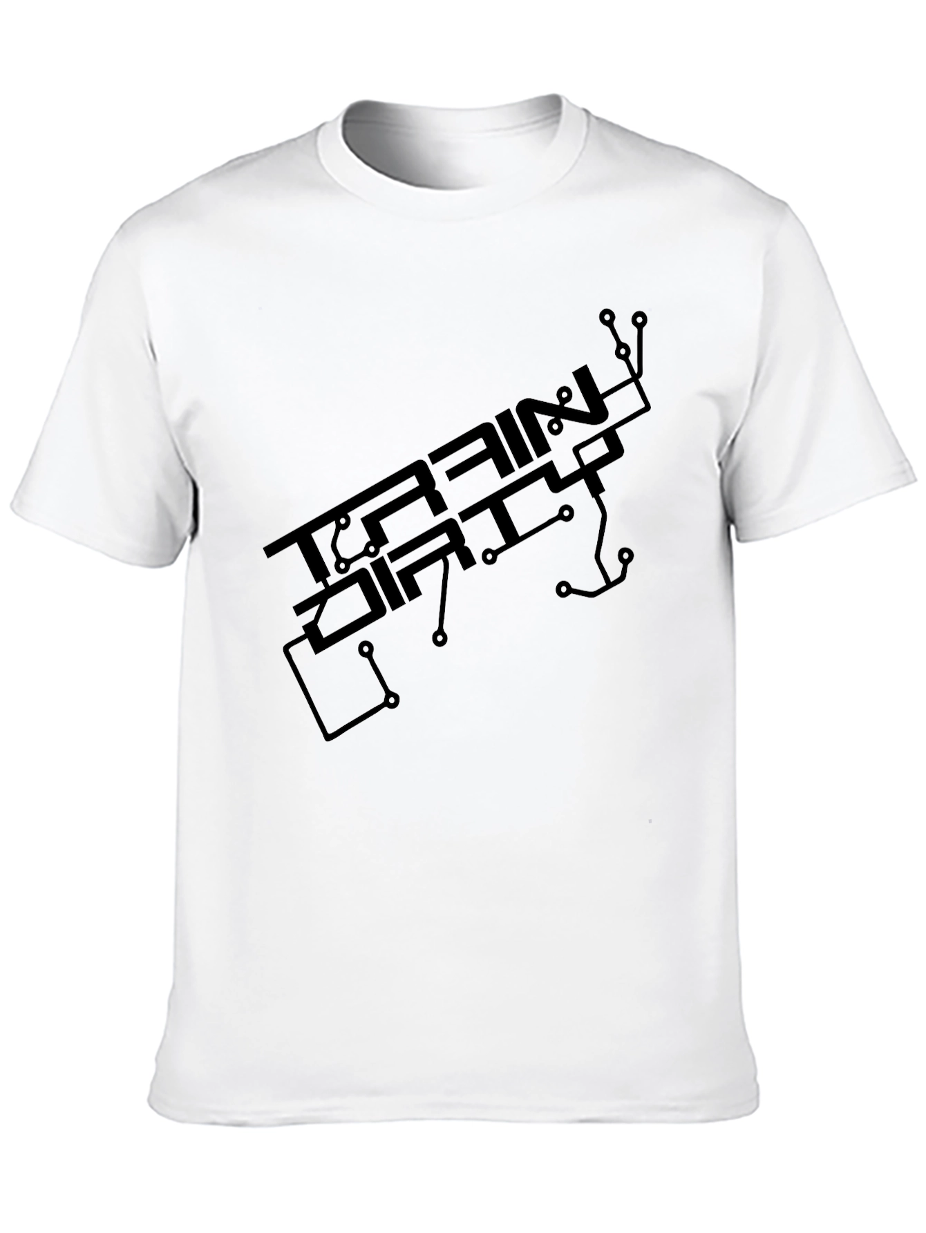 TRAINING DIRTY Graphic Tee - Black Crew Neck