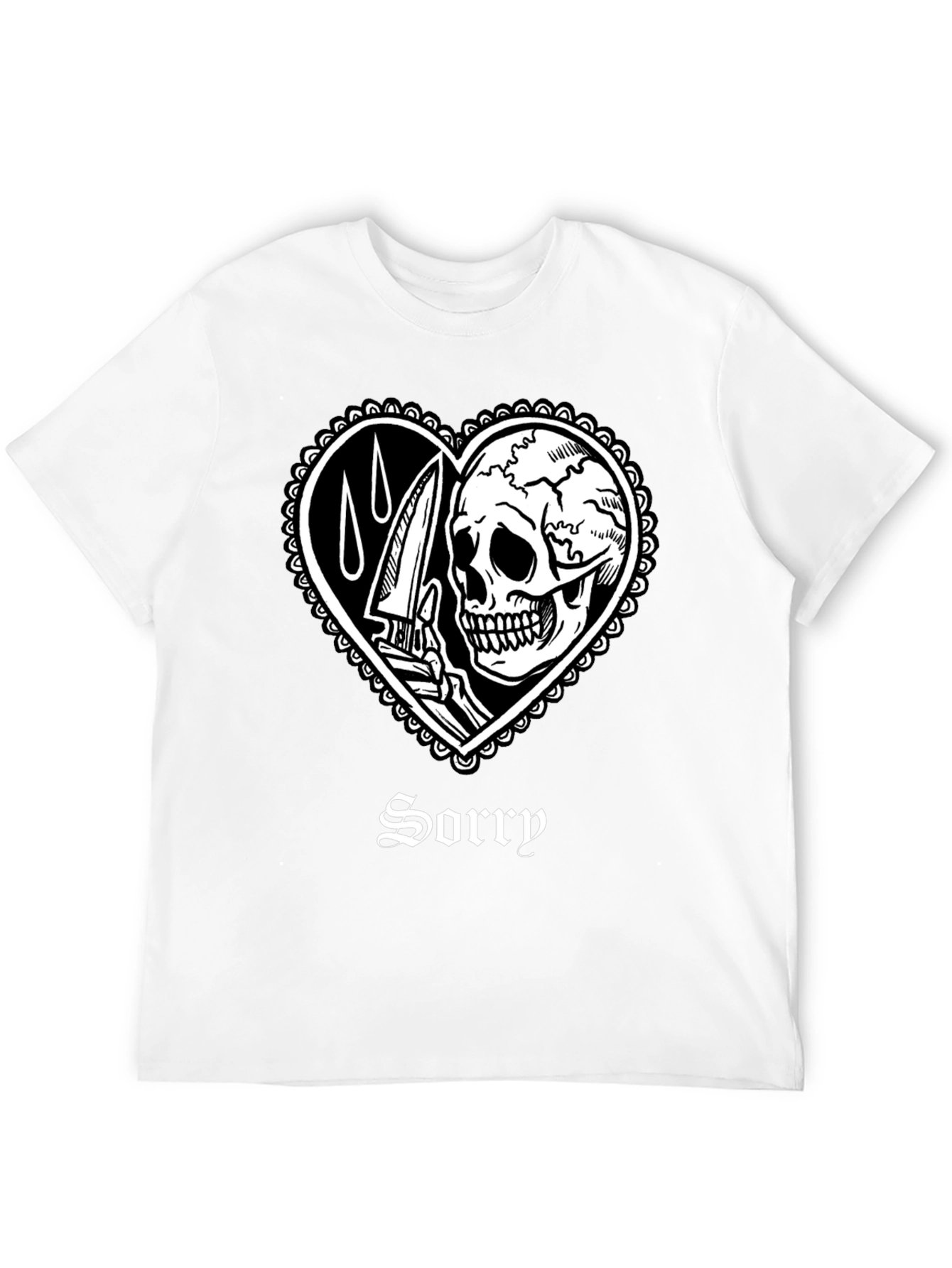 Skull Heart Sorry T-Shirt