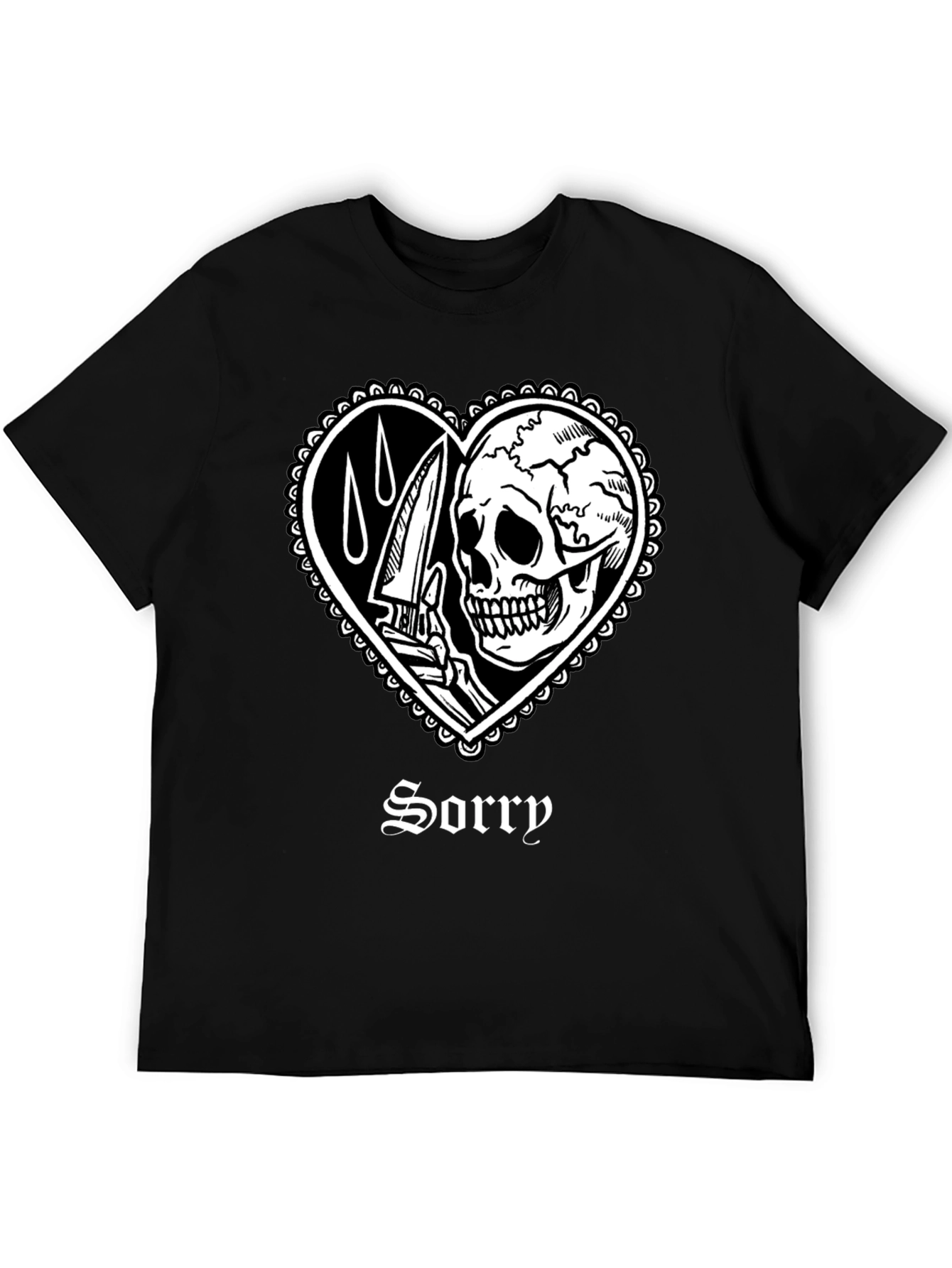 Skull Heart Sorry T-Shirt