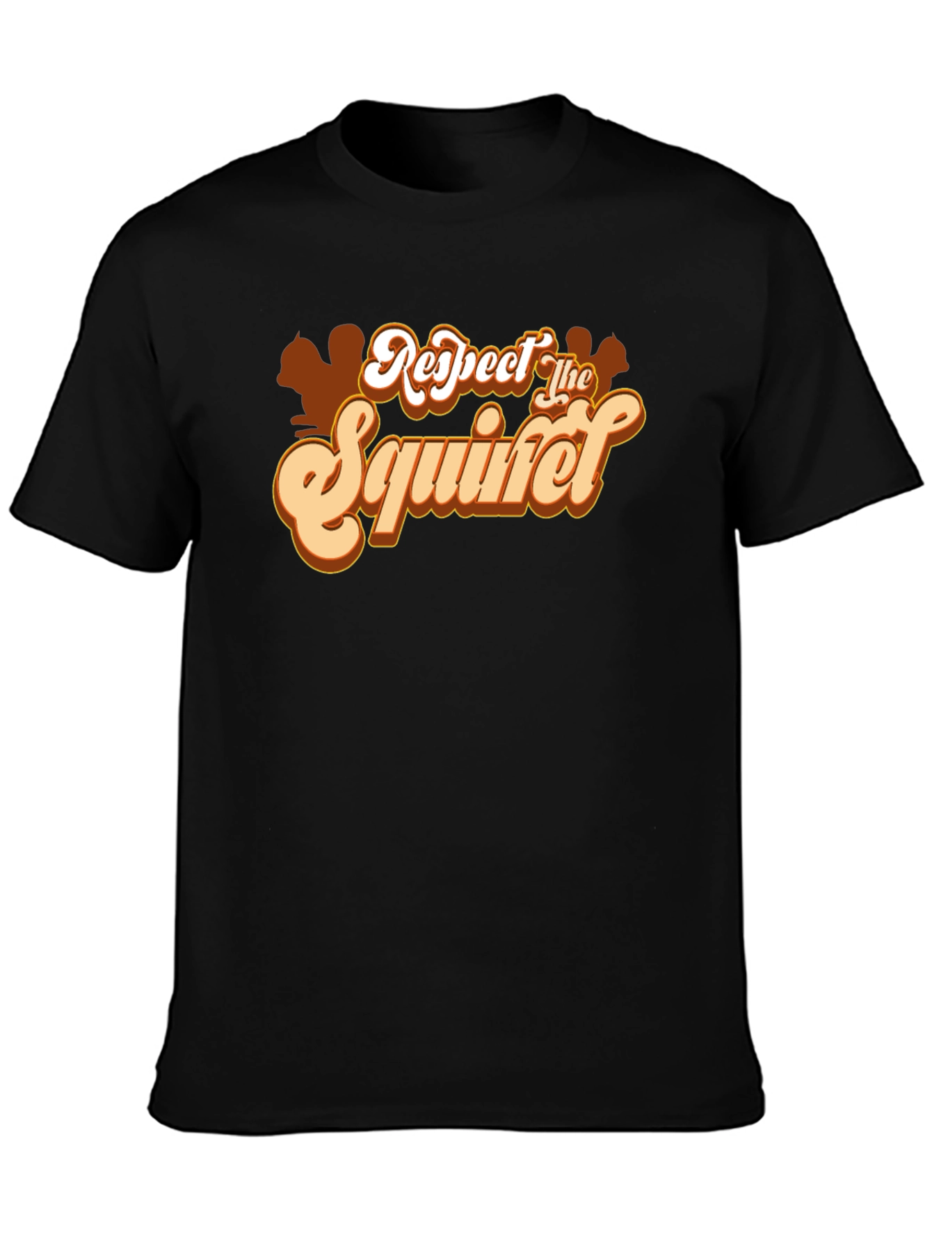 Respect The Squirrel T-Shirt Black