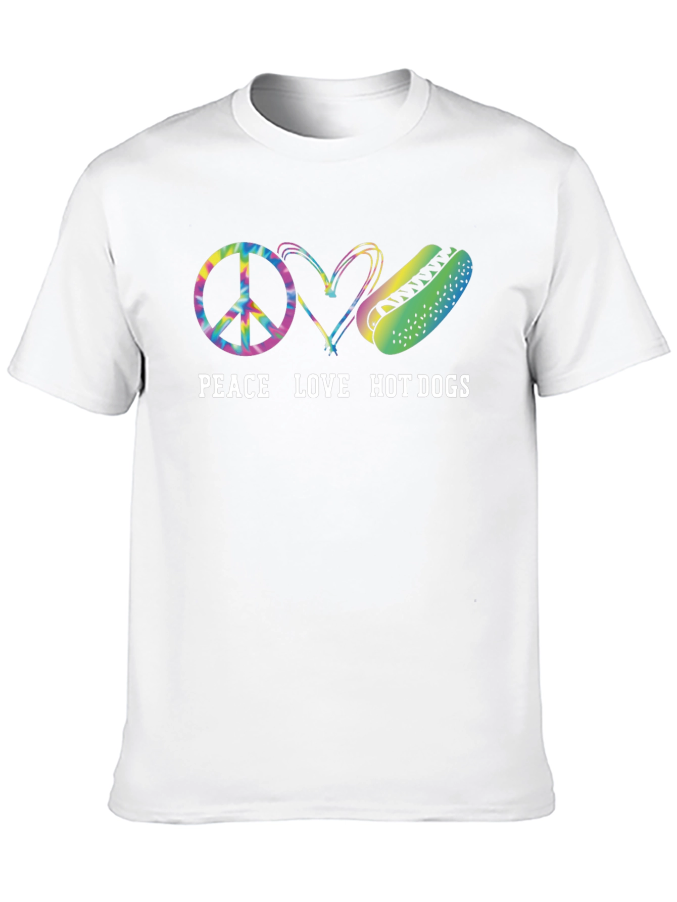 Peace Love Hot Dogs Graphic Tee