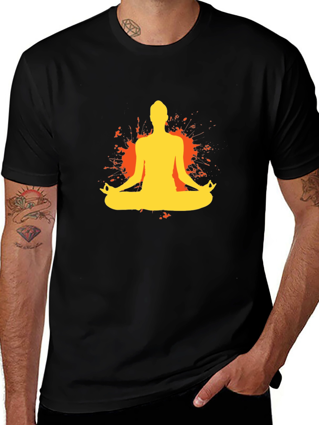 Yoga Meditation T-Shirt - Black Tee