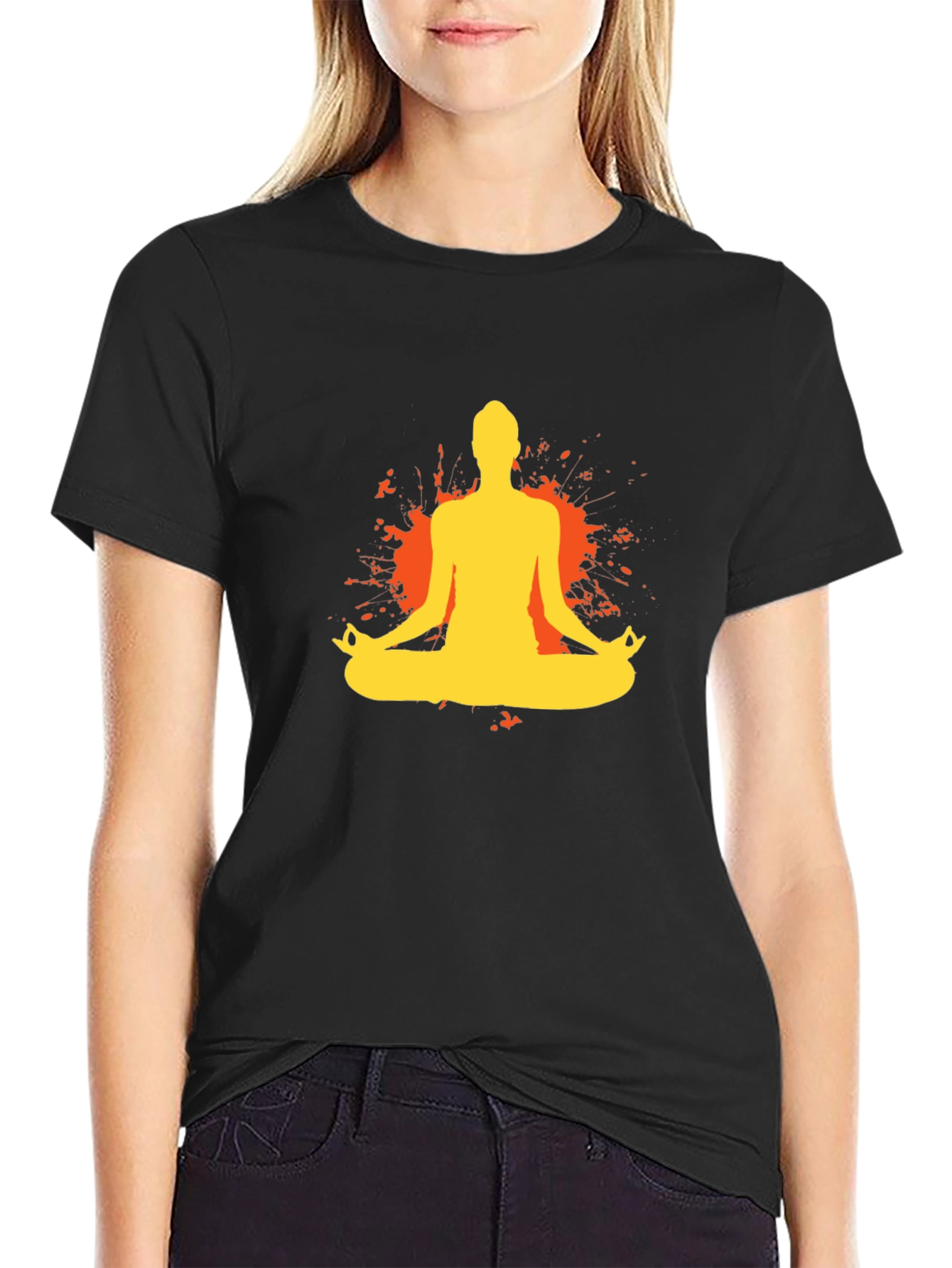 Yoga Meditation T-Shirt - Black Tee