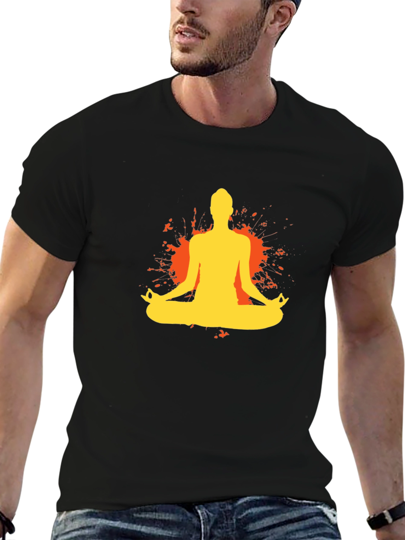 Yoga Meditation T-Shirt - Black Tee