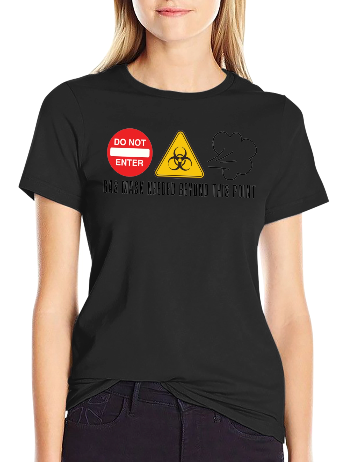 Gas Mask Needed T-Shirt - Biohazard Novelty Tee