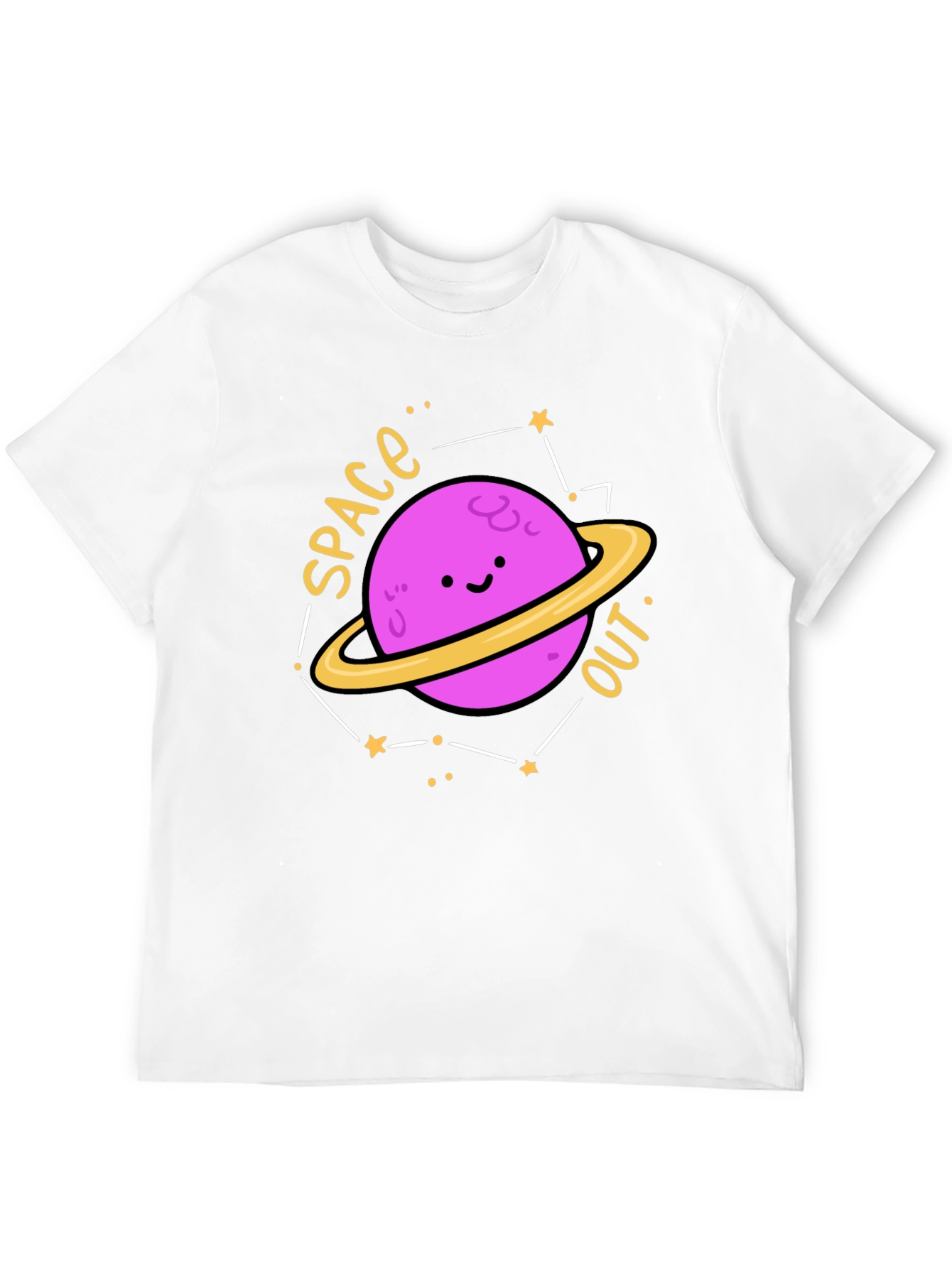 Space Out Planet Graphic Tee - Black