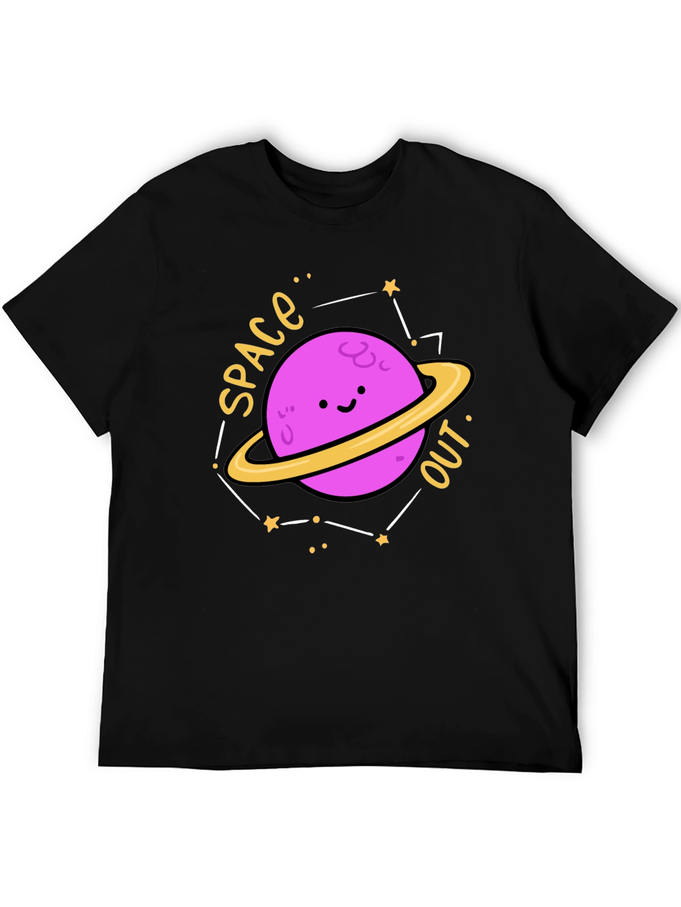 Space Out Planet Graphic Tee - Black
