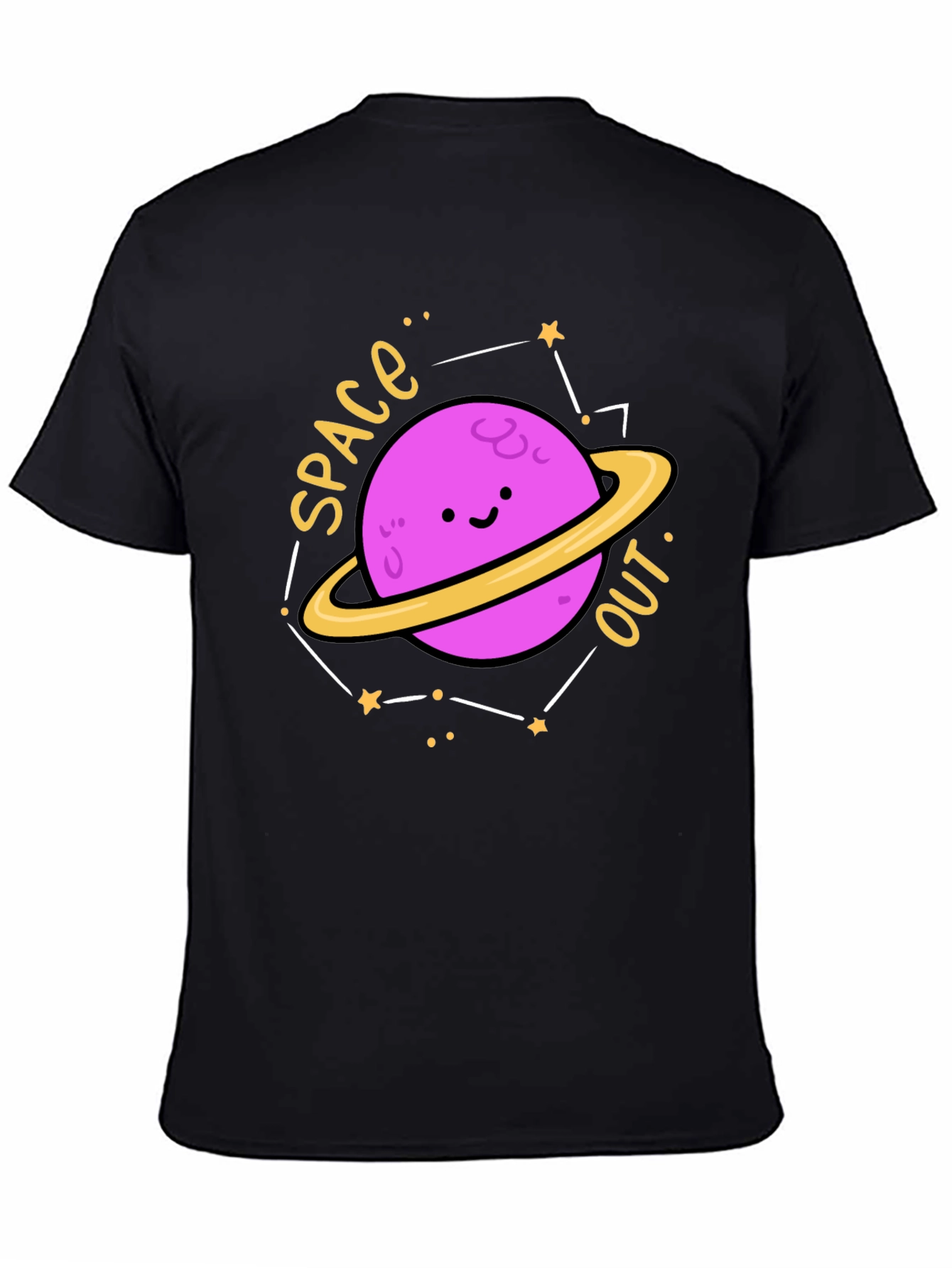 Space Out Planet Graphic Tee - Black